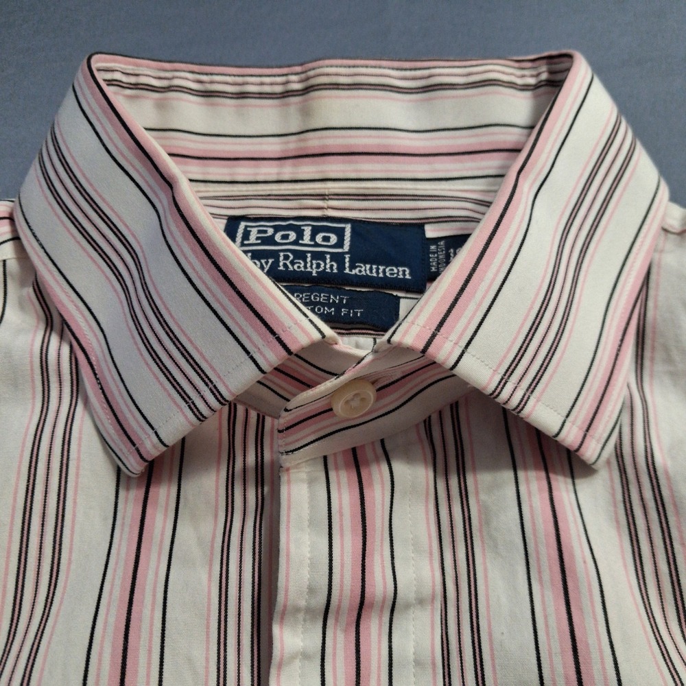 Polo by‎ Ralph Lauren Button Front Long Sleeved Men's Shirt Size 16.5 Regent Fit